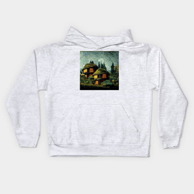 Starry Night in Kashyyyk Kids Hoodie by Grassroots Green